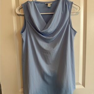 Cato Women's Blue Sleeveless Drape Neck Top Size Medium